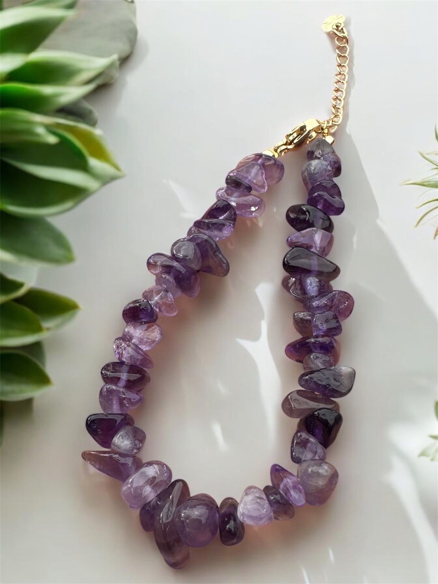 Amethyst Chip Bracelet