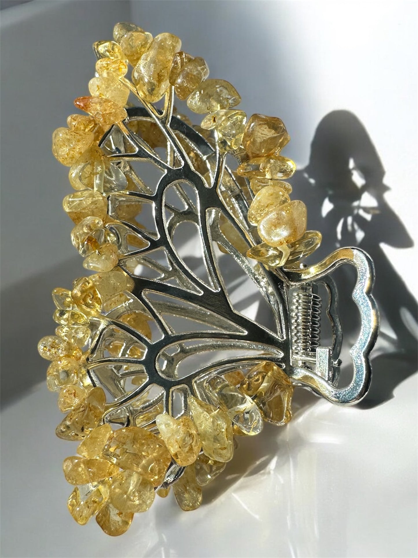 Citrine Crystal Hair Clip