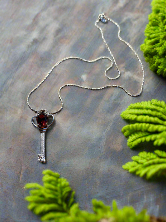 Natural Garnet Key