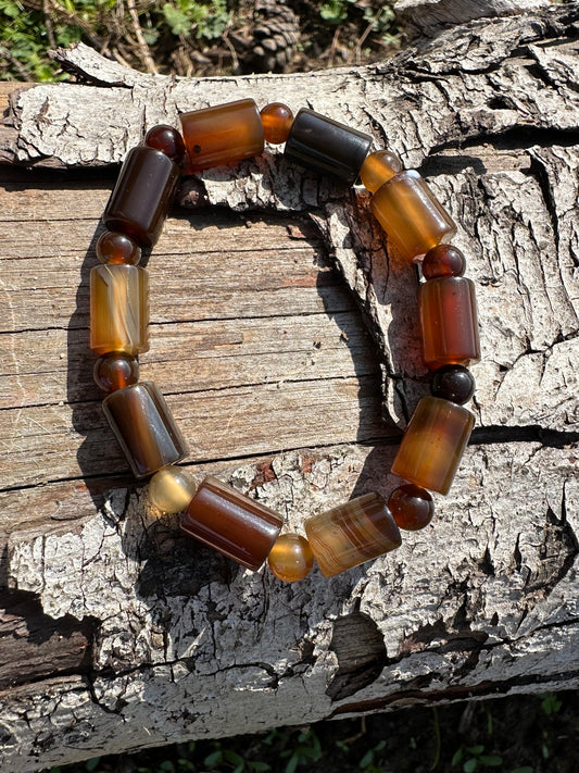 Lovely Brown Agate Natural Bracelet